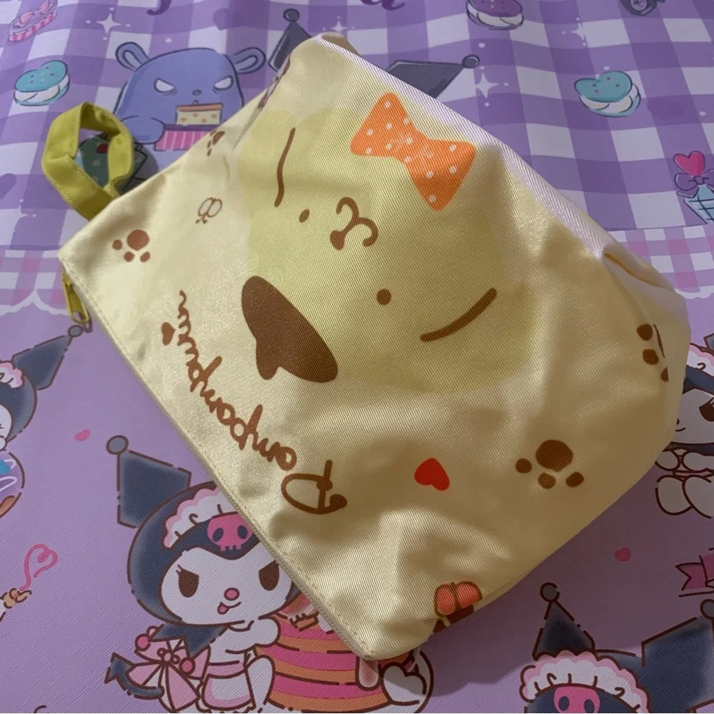 Pompompurin Yellow Lightweight Zip Bag with Wrist Strap